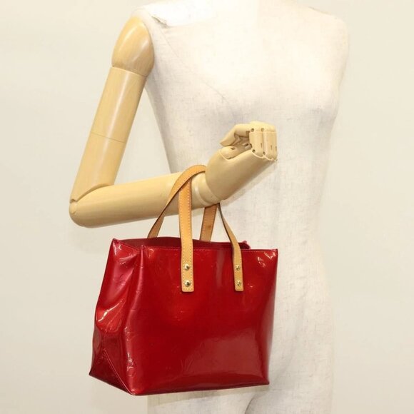 LOUIS VUITTON Monogram Vernis Reade PM Hand Bag Pomme D'amour - Picture 1 of 15
